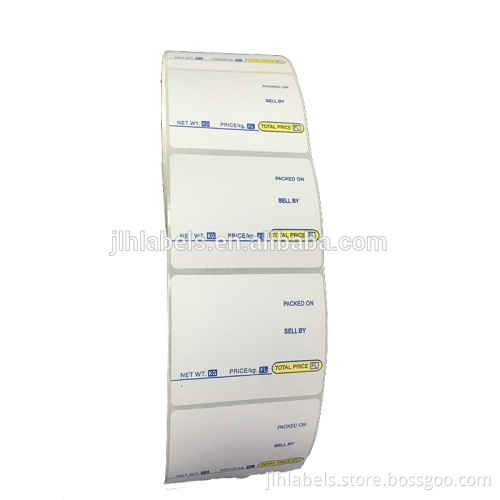 Supermarket scale label 48*40 blank direct thermal paper rolls